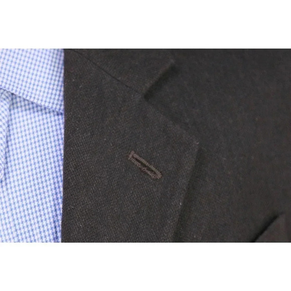 Marc by Marc Jacobs Brown/Black Herringbone Wool-Linen 2Btn Blazer Jacket XL 42L - Picture 5 of 10